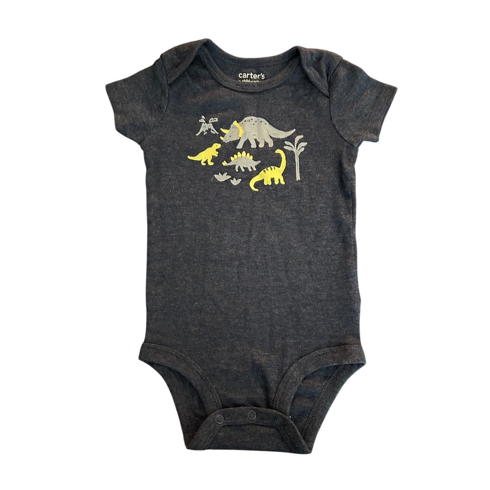 Carters Child of Mine Baby Boys Blue Dinosaur Graphic Bodysuit 3-6M (1324)